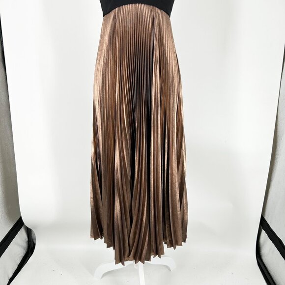 A.L.C. Alba Metallic Pleated Midi Dress - Picture 6 of 13